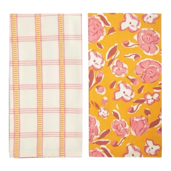 Home Goods Other - Floral and Plaid Kitchen Towel Set